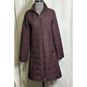 Womens PATAGONIA Burgundy Insulated Long Quilted Mor Coat Size Medium